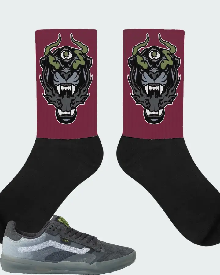 Socks in Maroon