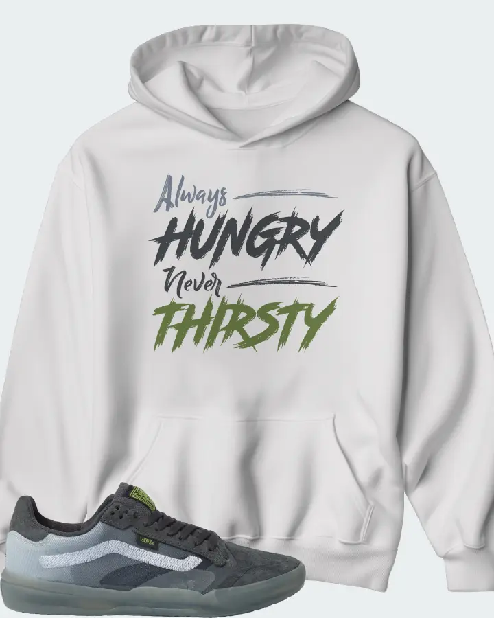 Vans EVDNT UltimateWaffle Sneaker Matching White Kid's Hoodie - Always HUNGRY Never THIRSTY