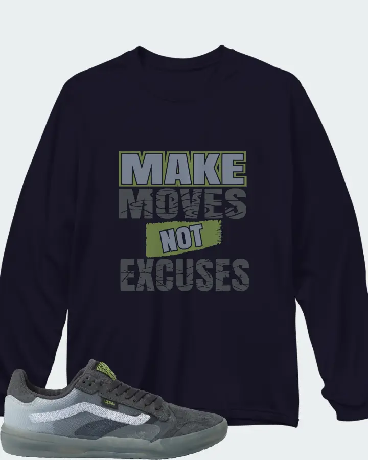 Vans EVDNT UltimateWaffle Sneaker Matching Navy Long Sleeve T-Shirt - Make Moves Not Excuses