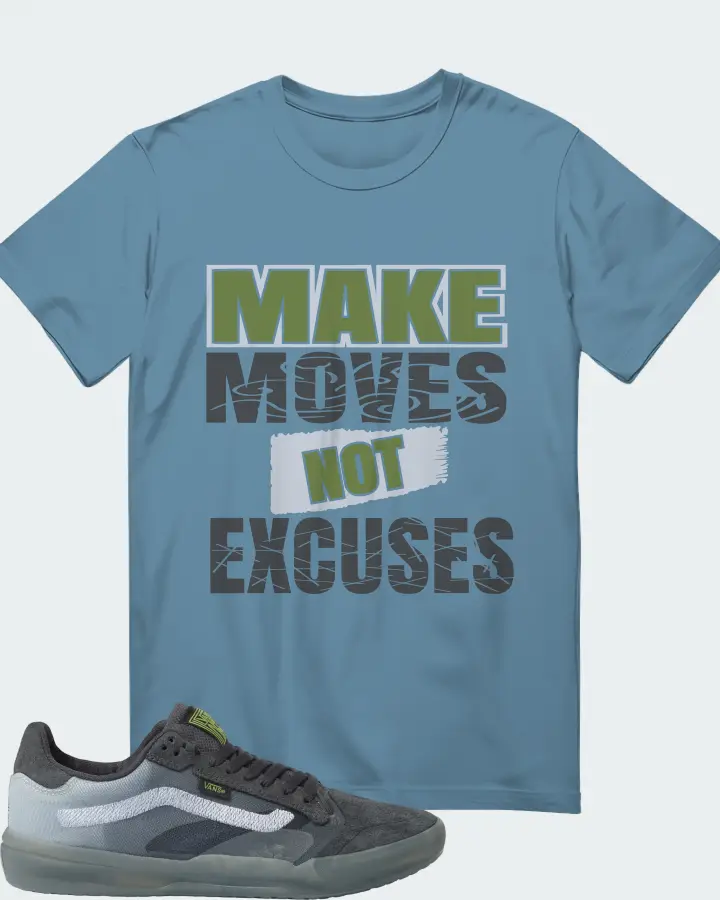 Vans EVDNT UltimateWaffle Sneaker Matching Steel Blue T-Shirt - Make Moves Not Excuses