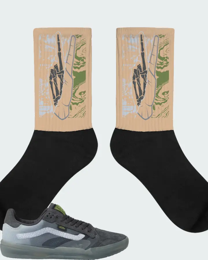 Vans EVDNT UltimateWaffle Sneaker Matching Cream Socks (Peace of mind) - View 1