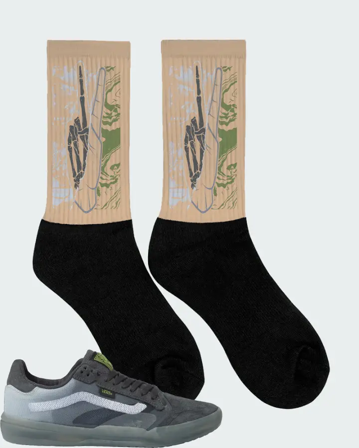 Vans EVDNT UltimateWaffle Sneaker Matching Cream Socks (Peace of mind) - View 2