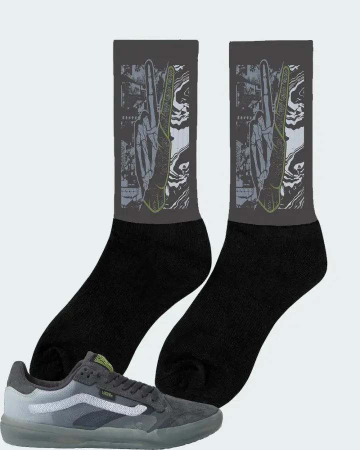 Vans EVDNT UltimateWaffle Sneaker Matching Dark Grey Socks (Peace of mind) - View 3
