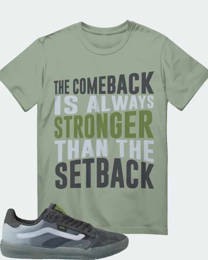 Vans EVDNT UltimateWaffle Sneaker Matching Sage T-Shirt - The Comeback