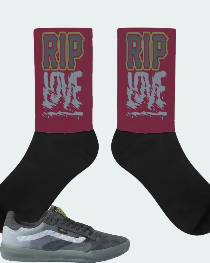 Socks in Maroon