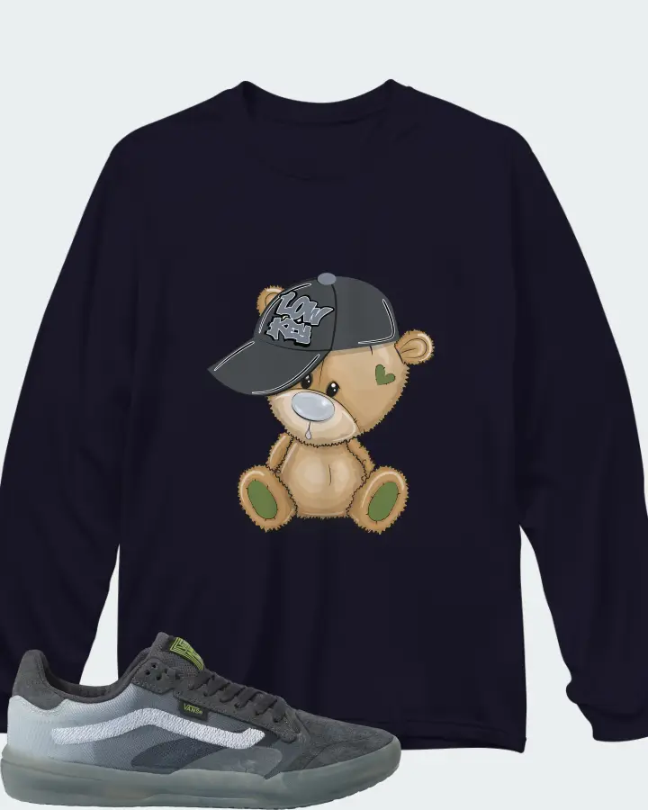 Vans EVDNT UltimateWaffle Sneaker Matching Navy Long Sleeve T-Shirt - LOW KEY BEAR