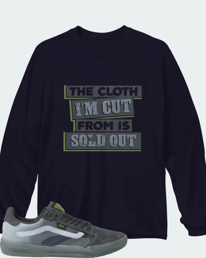 Vans EVDNT UltimateWaffle Sneaker Matching Navy Long Sleeve T-Shirt - The Cloth I'm Cut From Refreshed