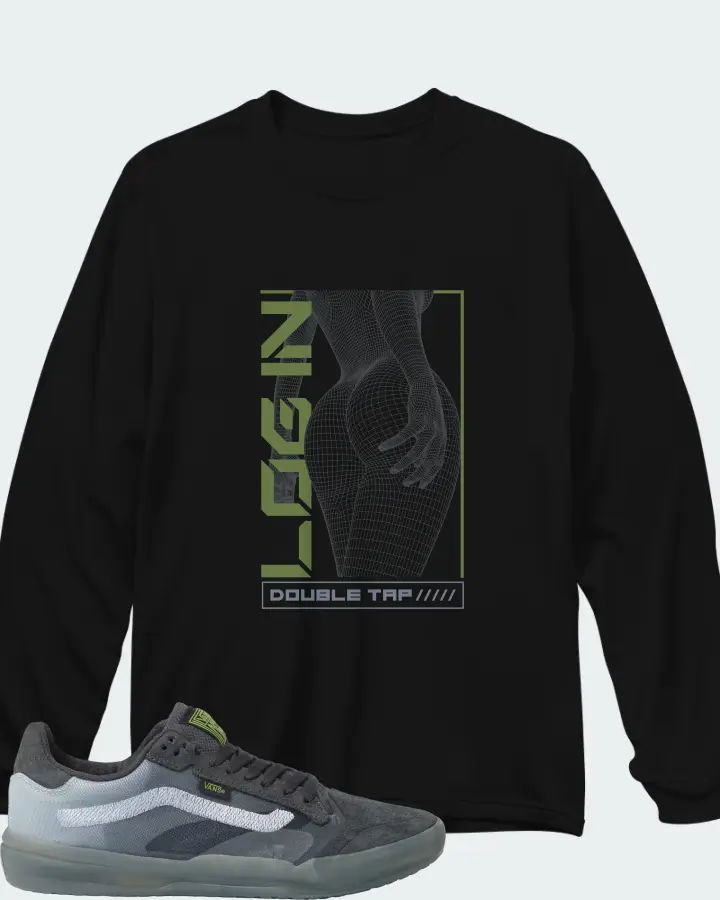 Vans EVDNT UltimateWaffle Sneaker Matching Black Long Sleeve T-Shirt (LOGIN) - View 1