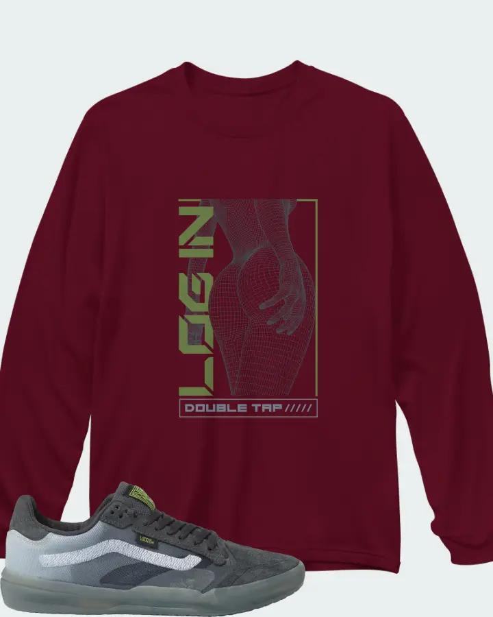 Long Sleeve T-Shirt in Maroon