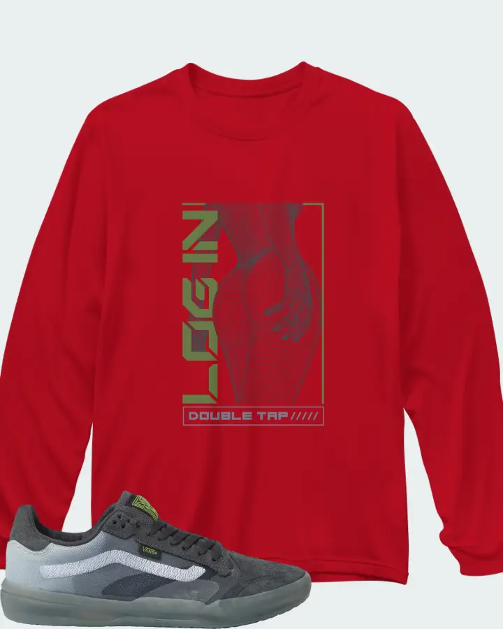 Vans EVDNT UltimateWaffle Sneaker Matching Red Long Sleeve T-Shirt (LOGIN) - View 1