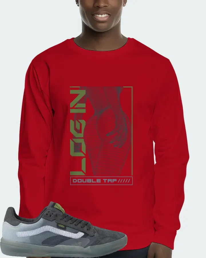 Vans EVDNT UltimateWaffle Sneaker Matching Red Long Sleeve T-Shirt (LOGIN) - View 2