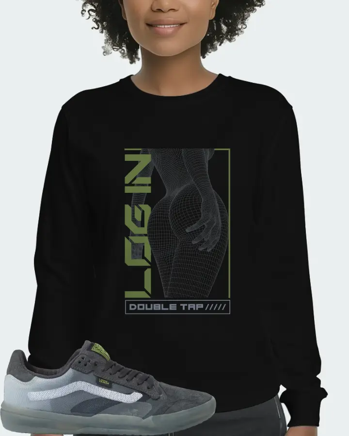 Vans EVDNT UltimateWaffle Sneaker Matching Black Long Sleeve T-Shirt (LOGIN) - View 3
