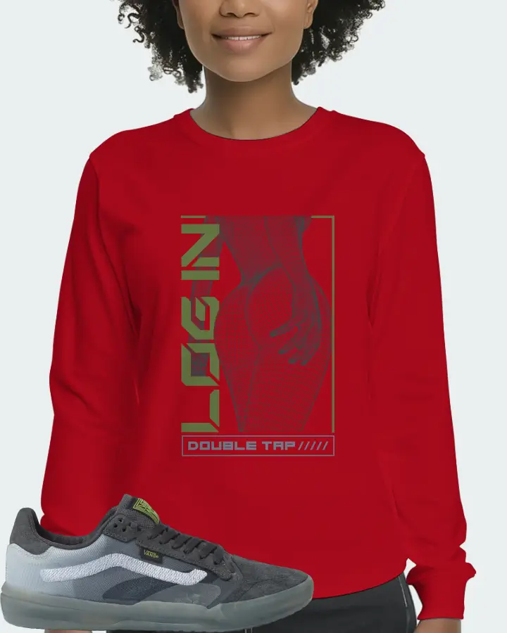 Vans EVDNT UltimateWaffle Sneaker Matching Red Long Sleeve T-Shirt (LOGIN) - View 3