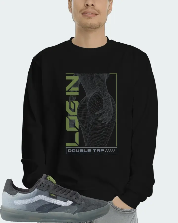 Vans EVDNT UltimateWaffle Sneaker Matching Black Long Sleeve T-Shirt (LOGIN) - View 4