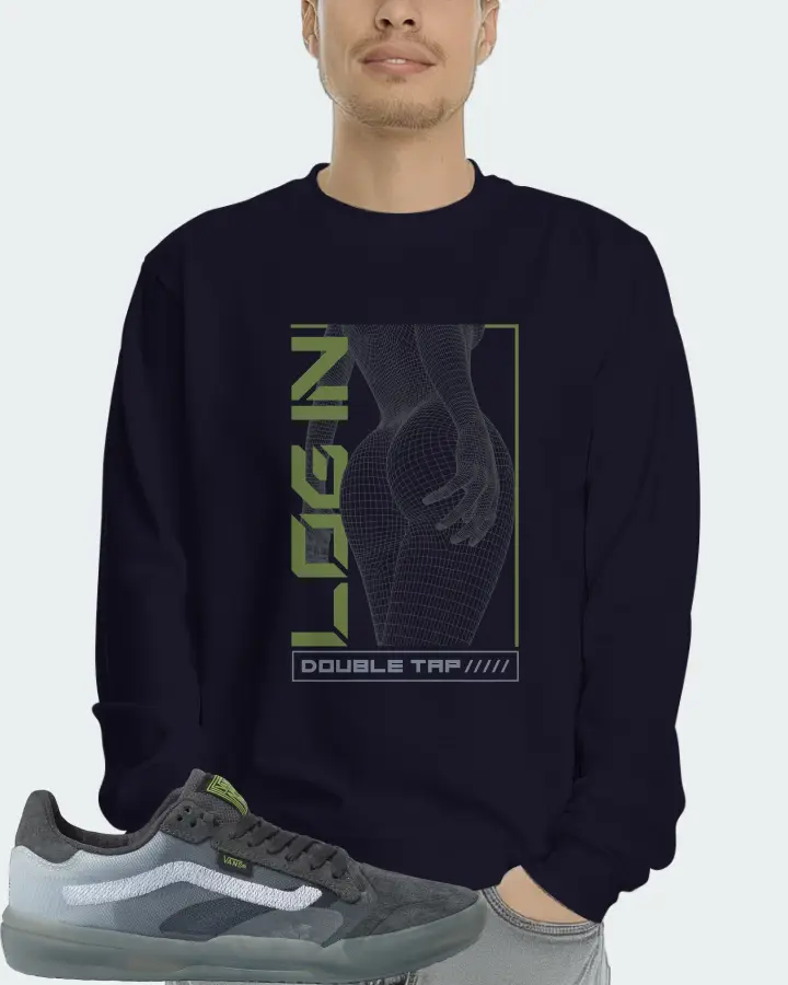 Vans EVDNT UltimateWaffle Sneaker Matching Navy Long Sleeve T-Shirt (LOGIN) - View 4