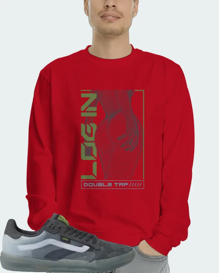 Vans EVDNT UltimateWaffle Sneaker Matching Red Long Sleeve T-Shirt (LOGIN) - View 4