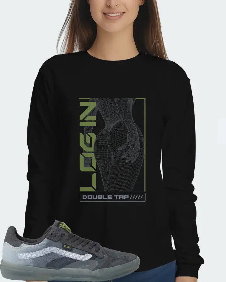 Vans EVDNT UltimateWaffle Sneaker Matching Black Long Sleeve T-Shirt (LOGIN) - View 5