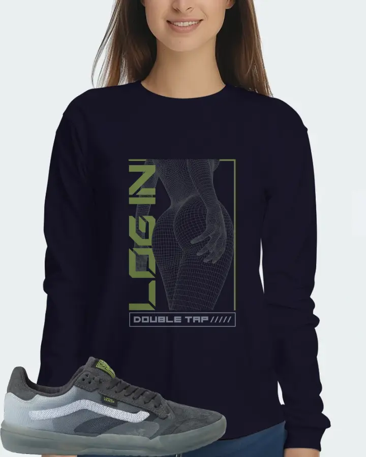 Vans EVDNT UltimateWaffle Sneaker Matching Navy Long Sleeve T-Shirt (LOGIN) - View 5