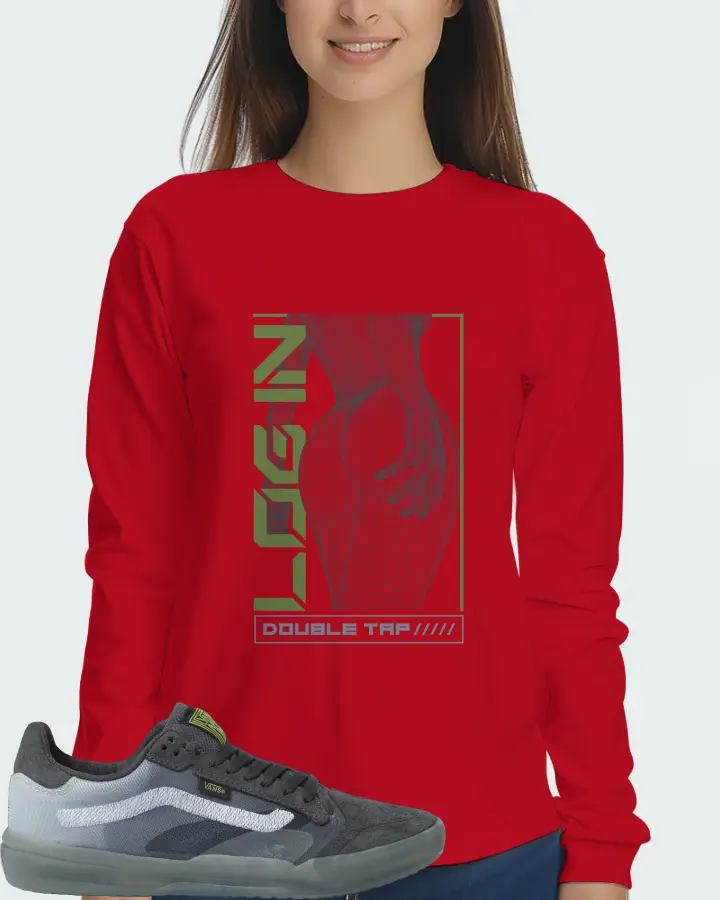 Vans EVDNT UltimateWaffle Sneaker Matching Red Long Sleeve T-Shirt (LOGIN) - View 5