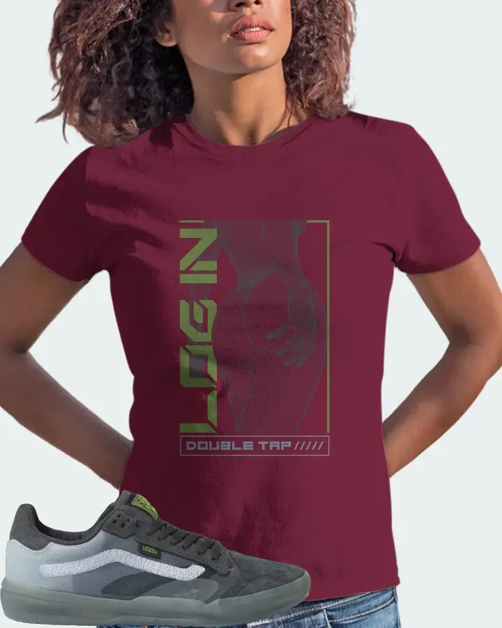 Vans EVDNT UltimateWaffle Sneaker Matching Maroon Kid's T-Shirt (LOGIN) - View 3