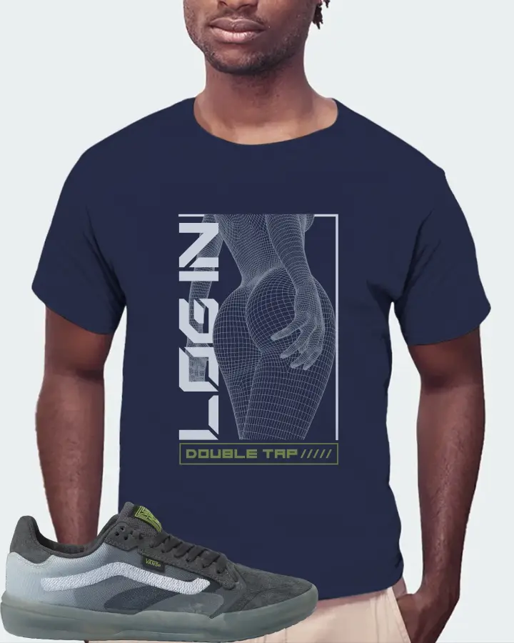 Vans EVDNT UltimateWaffle Sneaker Matching Navy Kid's T-Shirt (LOGIN) - View 4