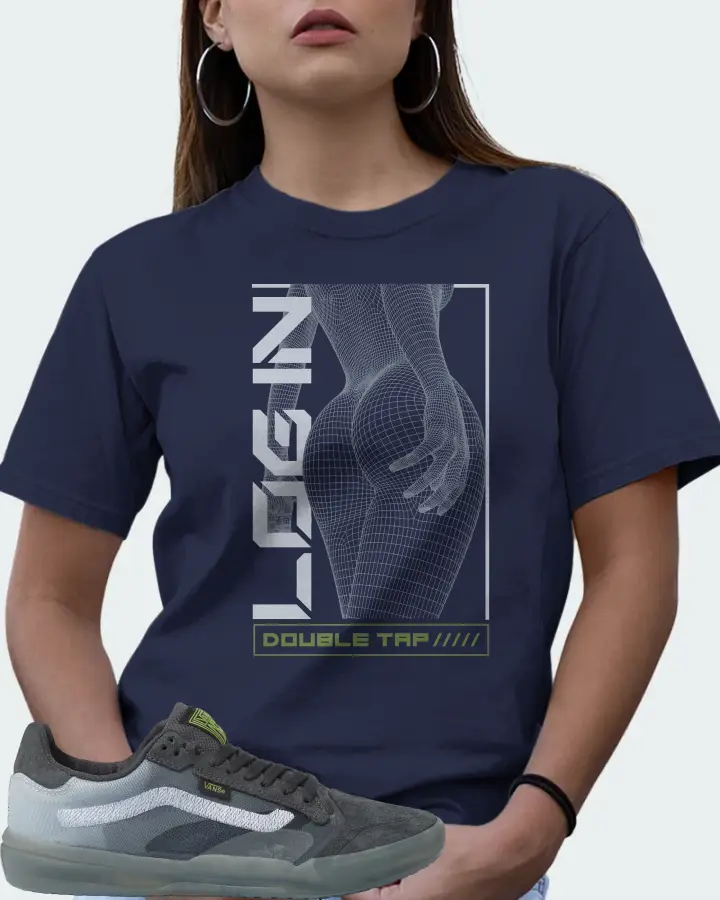 Vans EVDNT UltimateWaffle Sneaker Matching Navy Kid's T-Shirt (LOGIN) - View 7