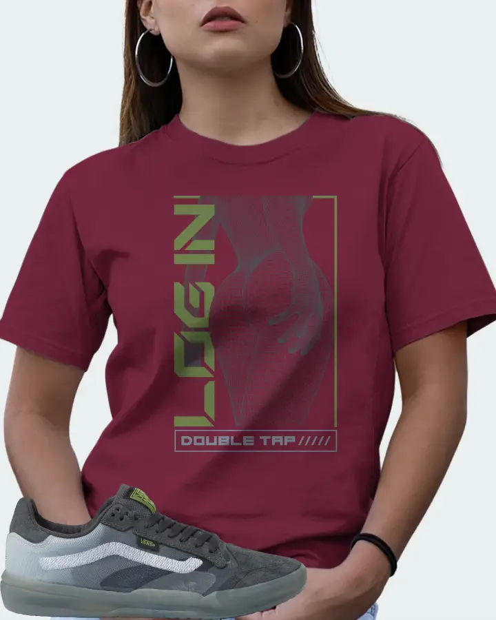 Vans EVDNT UltimateWaffle Sneaker Matching Maroon Kid's T-Shirt (LOGIN) - View 7