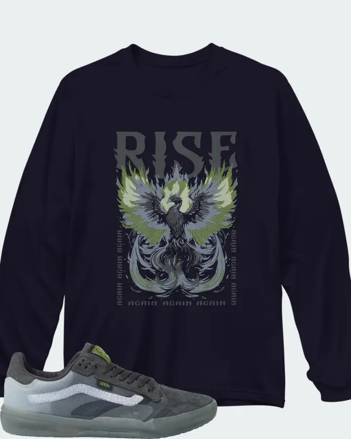 Vans EVDNT UltimateWaffle Sneaker Matching Navy Long Sleeve T-Shirt - RISE