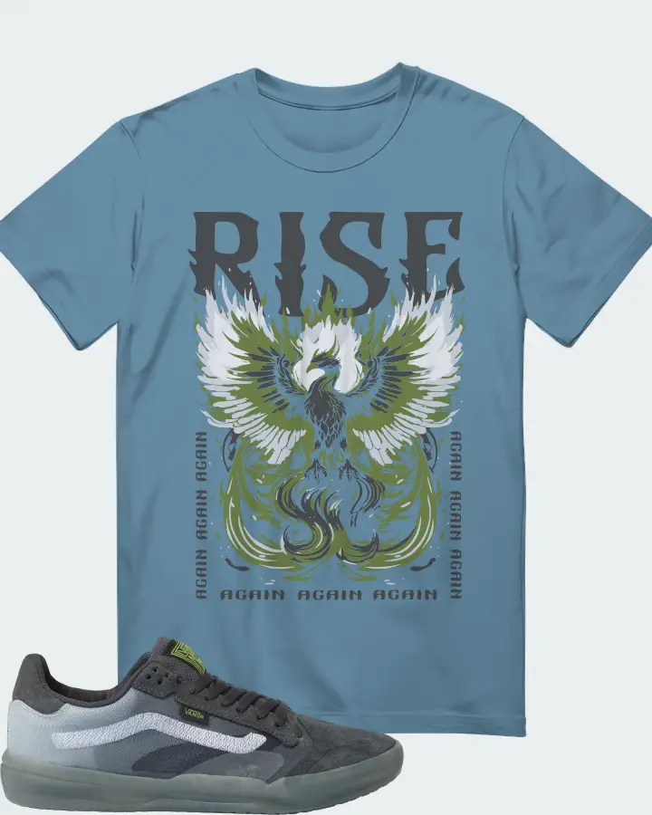 Vans EVDNT UltimateWaffle Sneaker Matching Steel Blue T-Shirt - RISE