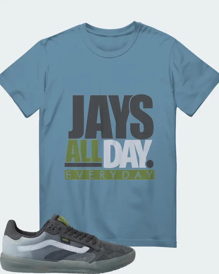 Vans EVDNT UltimateWaffle Sneaker Matching Steel Blue T-Shirt - Jays All Day