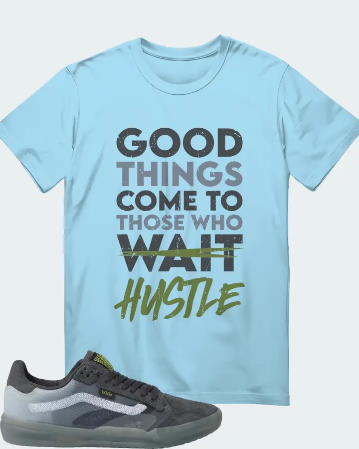Vans EVDNT UltimateWaffle Sneaker Matching Ocean Blue T-Shirt - Good Things Come
