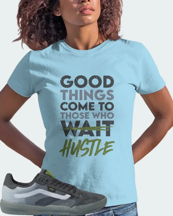 Vans EVDNT UltimateWaffle Sneaker Matching Ocean Blue T-Shirt (Good Things Come) - View 3
