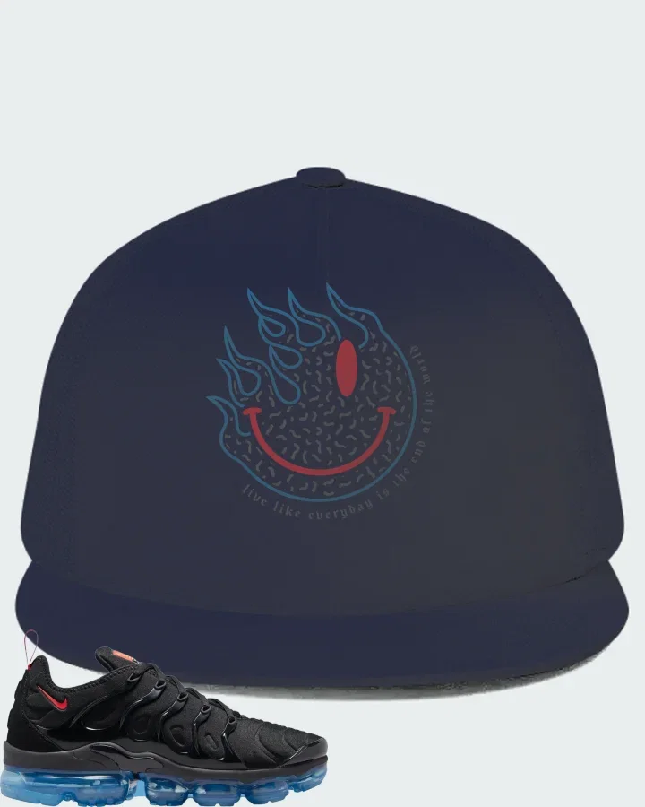 Nike Vapormax Plus Black Red Blue Matching Hat