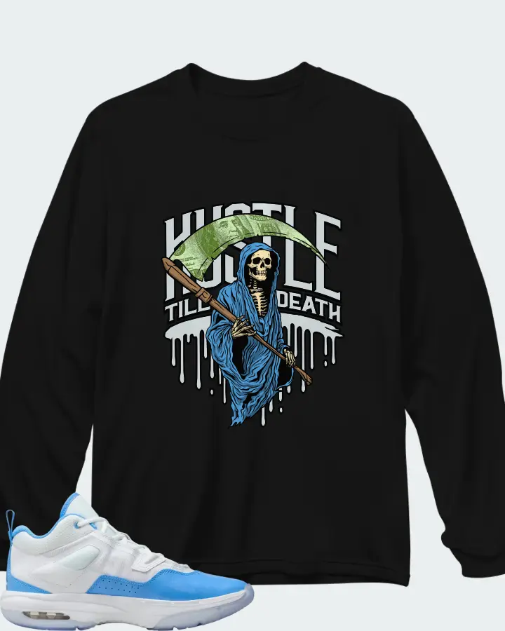 Jordan Stay Loyal 3 White University Blue Matching Long Sleeve T-Shirt