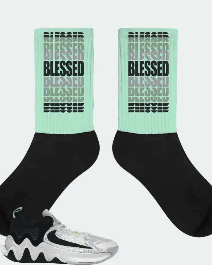 Nike Giannis Immortality 2 Sneaker Matching Mint Socks - BLESSED Many Times