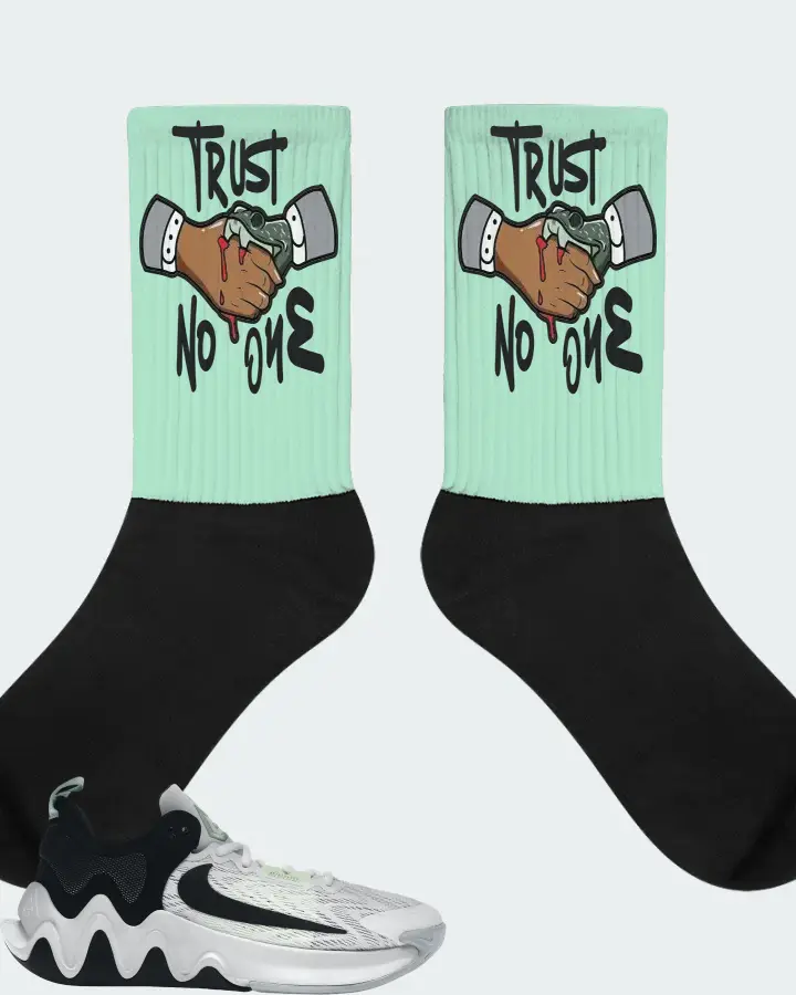 Nike Giannis Immortality 2 Sneaker Matching Mint Socks - Trust No One