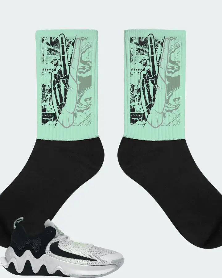 Nike Giannis Immortality 2 Sneaker Matching Mint Socks - Peace of mind