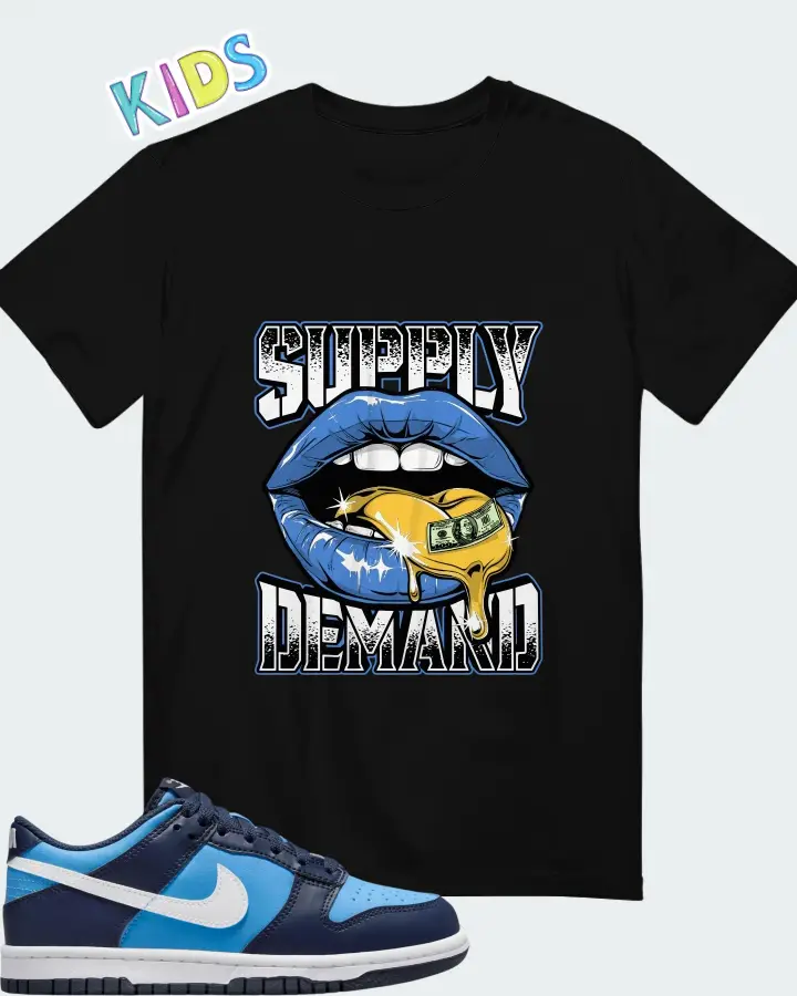 Dunk Low University Blue Matching Kid's T-Shirt