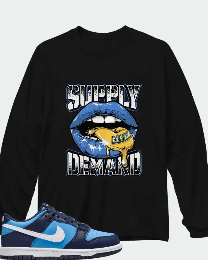 Dunk Low University Blue Matching Long Sleeve T-Shirt