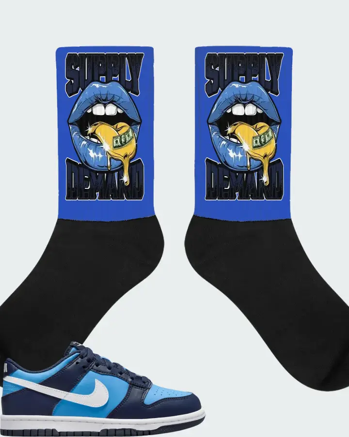 Dunk Low University Blue Matching Socks