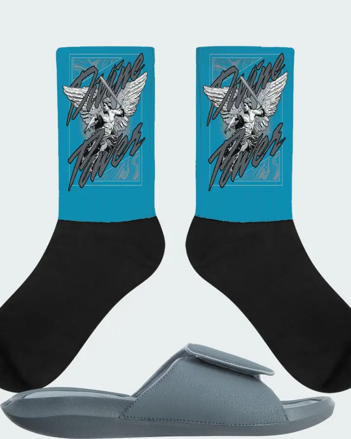 Jordan Hydro 6 Sneaker Matching Aqua Socks (Divine Power) - View 1