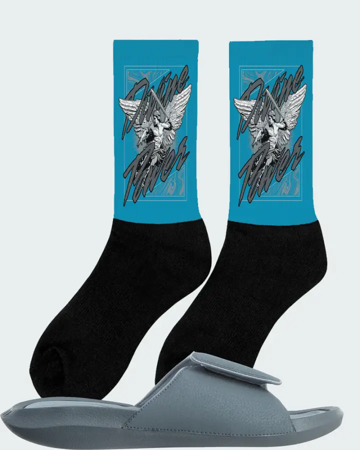 Jordan Hydro 6 Sneaker Matching Aqua Socks (Divine Power) - View 3