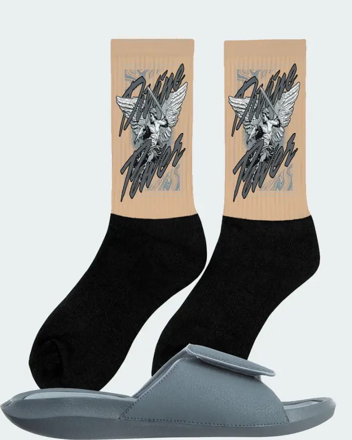 Jordan Hydro 6 Sneaker Matching Cream Socks (Divine Power) - View 3