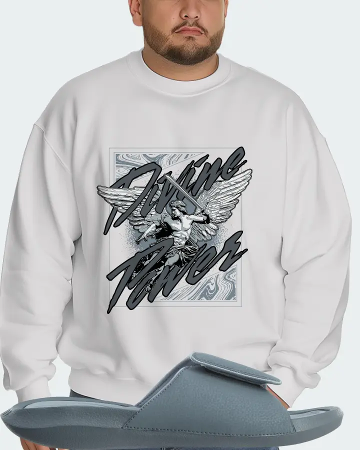 Jordan Hydro 6 Sneaker Matching White Sweatshirt (Divine Power) - View 6