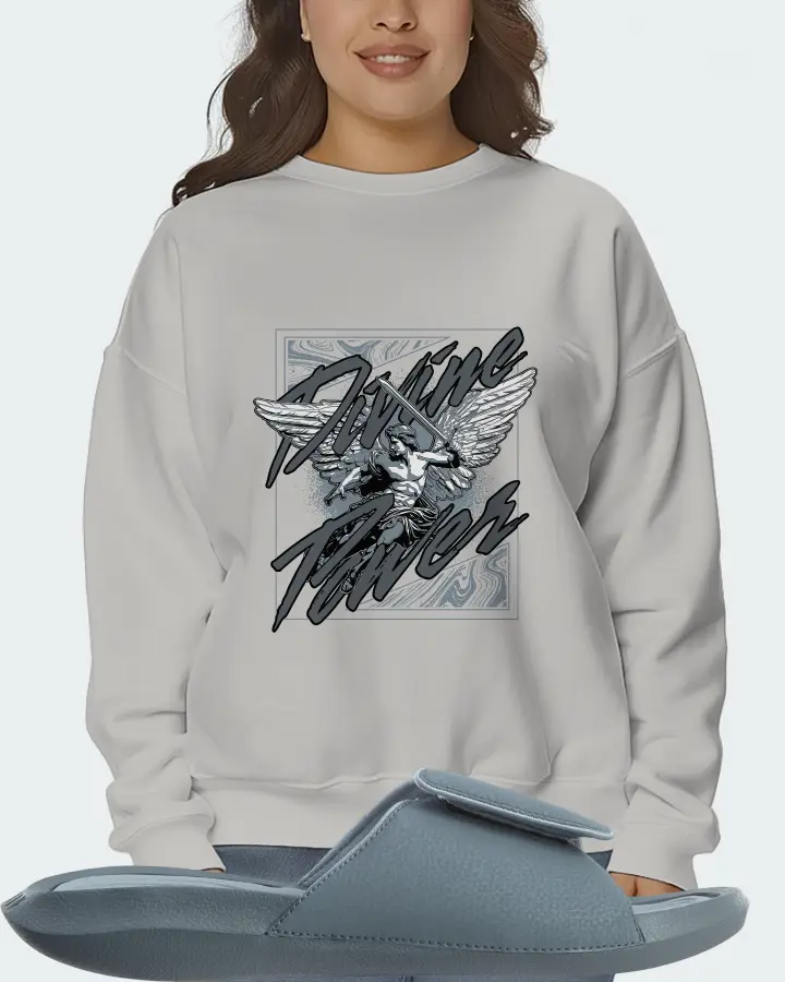 Jordan Hydro 6 Sneaker Matching Grey Sweatshirt (Divine Power) - View 7