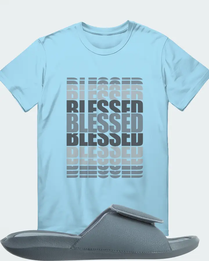 Jordan Hydro 6 Sneaker Matching Ocean Blue T-Shirt - BLESSED Many Times