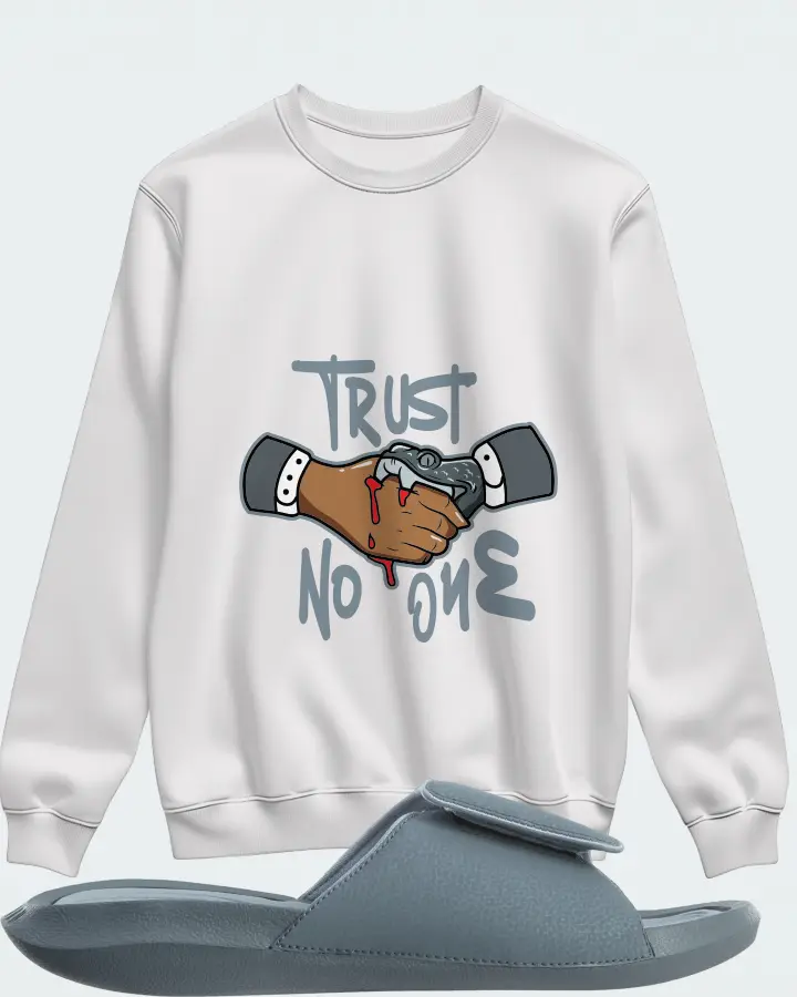Jordan Hydro 6 Sneaker Matching White Sweatshirt - Trust No One