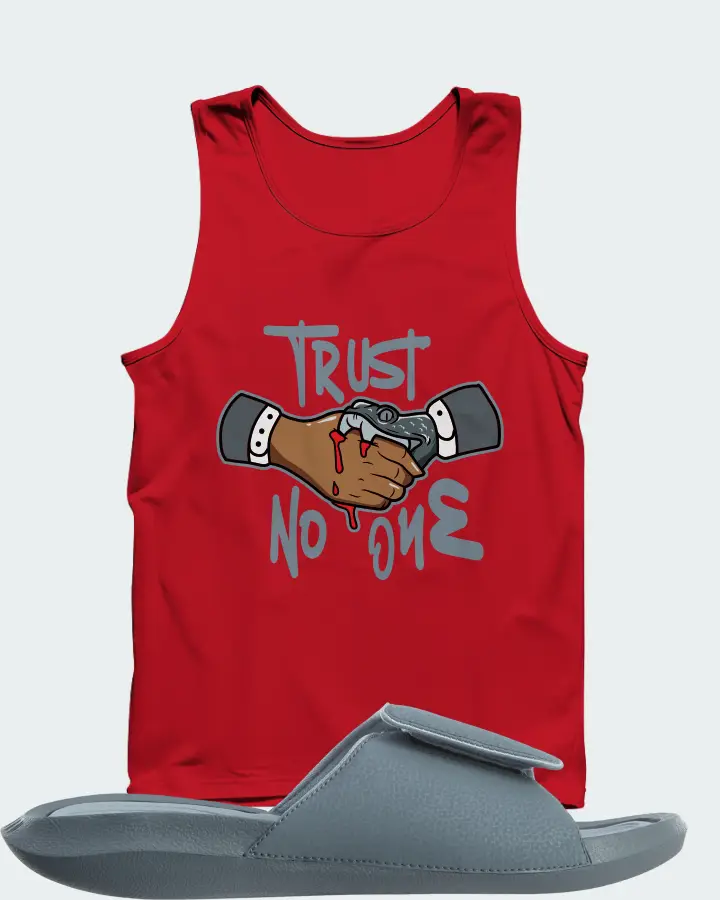Jordan Hydro 6 Sneaker Matching Red Tank Top - Trust No One