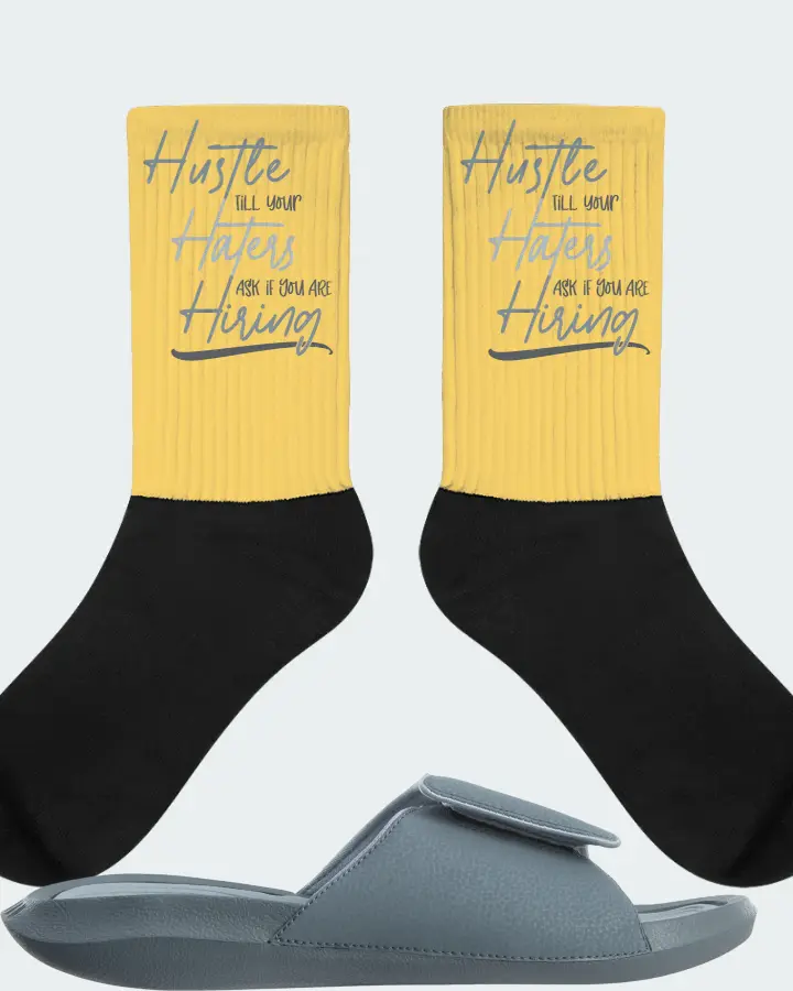 Jordan Hydro 6 Sneaker Matching Yellow Socks - HUSTLE TILL YOUR HATERS ASK