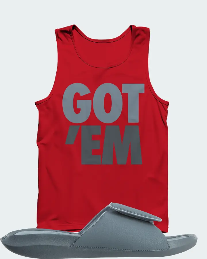 Jordan Hydro 6 Sneaker Matching Red Tank Top - Got Em